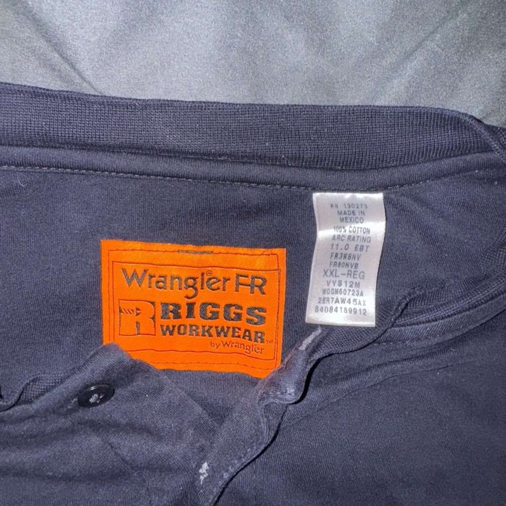 Wrangler FR Dark Blue Safety Shirt